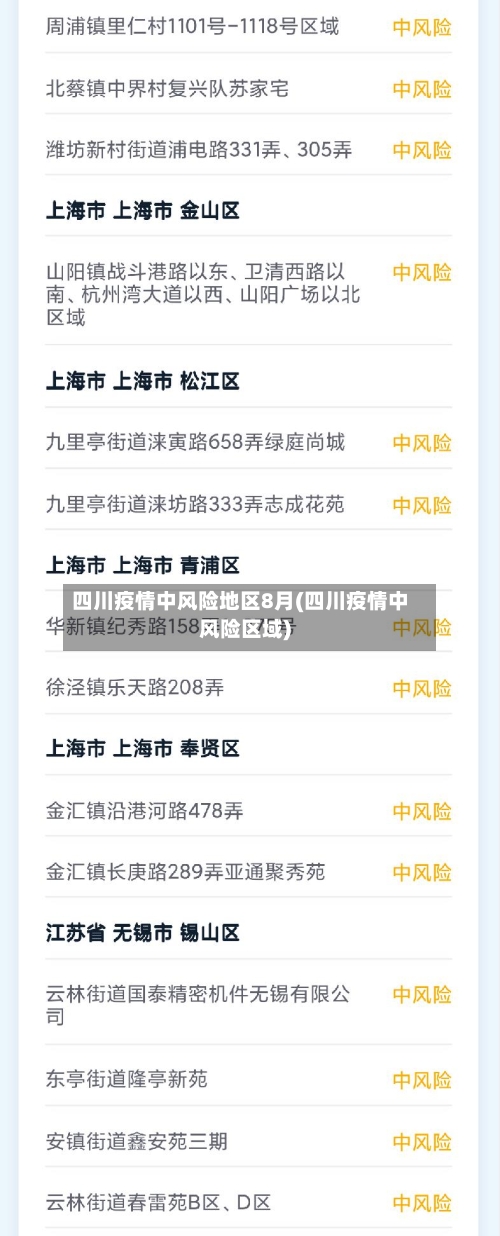 四川疫情中风险地区8月(四川疫情中风险区域)-第3张图片