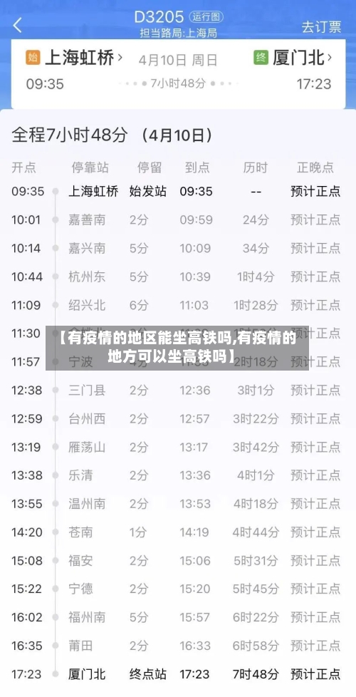 【有疫情的地区能坐高铁吗,有疫情的地方可以坐高铁吗】