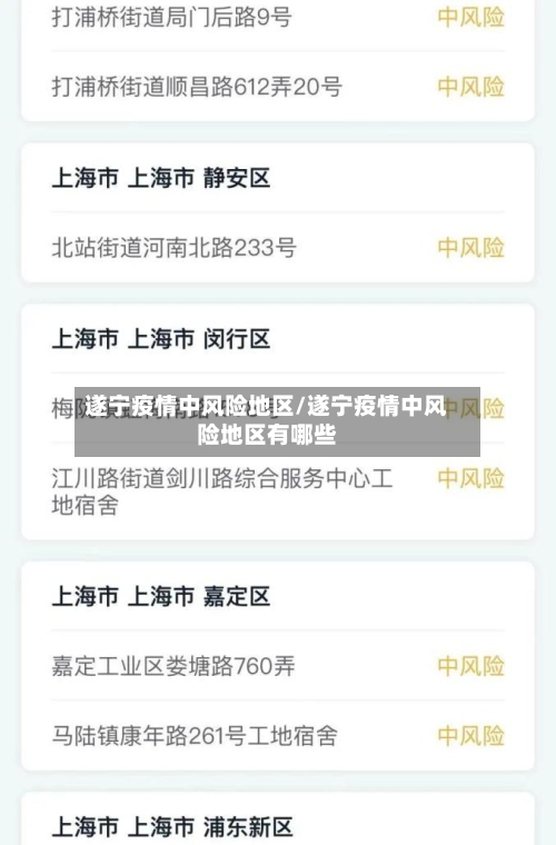 遂宁疫情中风险地区/遂宁疫情中风险地区有哪些-第2张图片