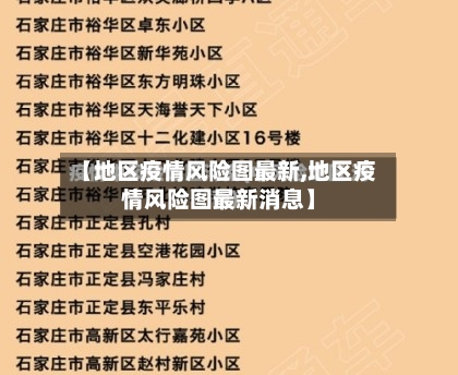 【地区疫情风险图最新,地区疫情风险图最新消息】