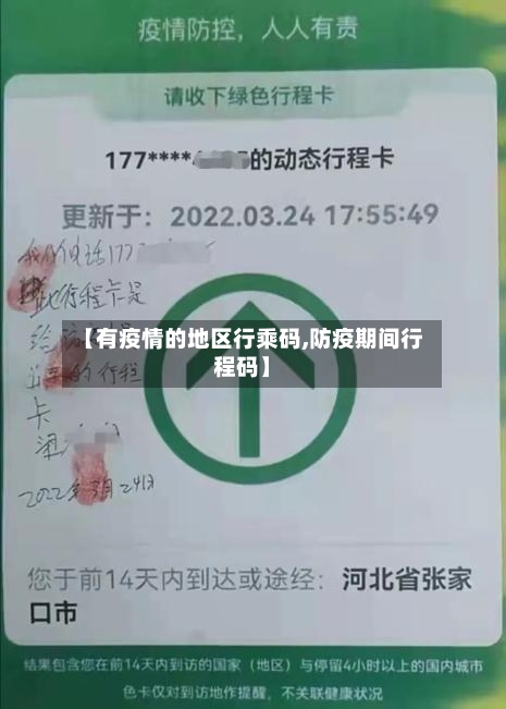 【有疫情的地区行乘码,防疫期间行程码】