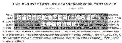 杨浦疫情风险地区查询(上海杨浦区肺炎疫情风险等级)-第2张图片