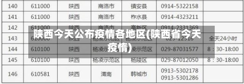 陕西今天公布疫情各地区(陕西省今天疫惰)-第2张图片