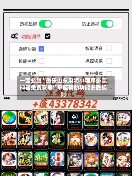 一键必胜“微乐山东麻将小程序必赢神器免费安装”掌握辅助功能必胜规则-第2张图片