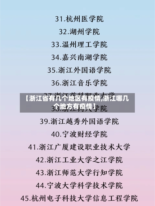 【浙江省有几个地区有疫情,浙江哪几个地方有疫情】-第2张图片