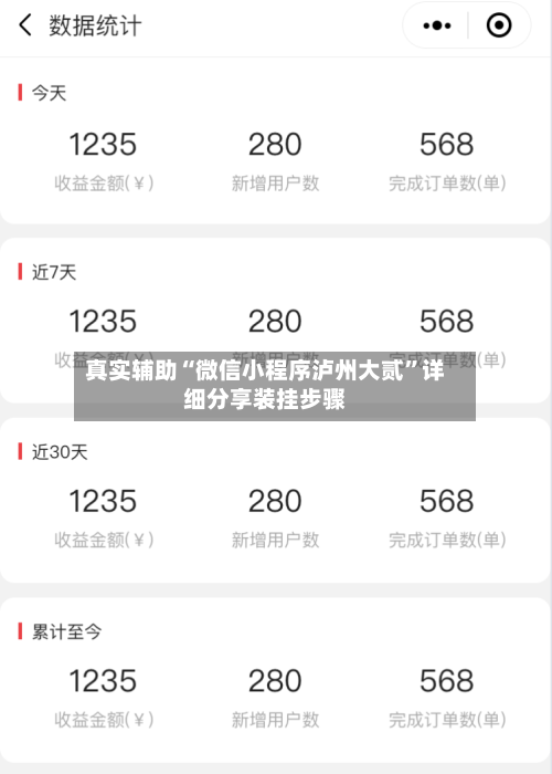 真实辅助“微信小程序泸州大贰”详细分享装挂步骤-第2张图片