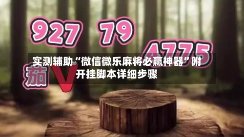 实测辅助“微信微乐麻将必赢神器”附开挂脚本详细步骤