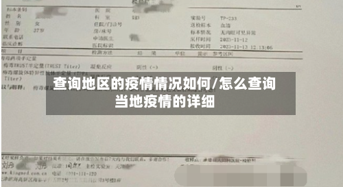 查询地区的疫情情况如何/怎么查询当地疫情的详细-第2张图片