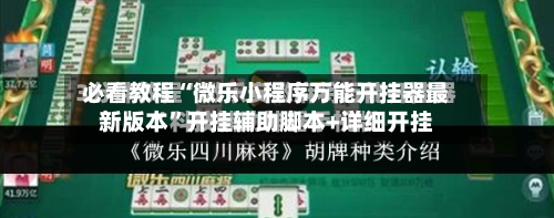 必看教程“微乐小程序万能开挂器最新版本”开挂辅助脚本+详细开挂-第2张图片