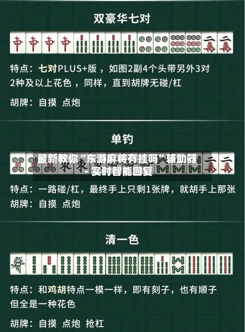 最新教你“东游麻将有挂吗	”辅助器 - 实时智能回复-第2张图片