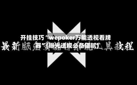 开挂技巧“wepoker万能透视看牌器”(曝光透视必备猫腻)-第2张图片