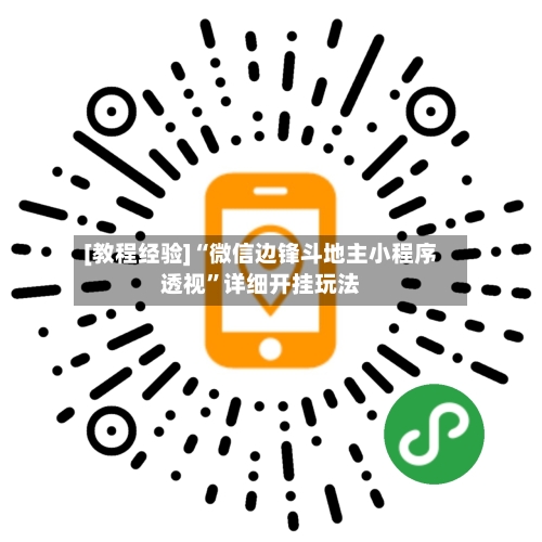 [教程经验]“微信边锋斗地主小程序透视	”详细开挂玩法-第2张图片