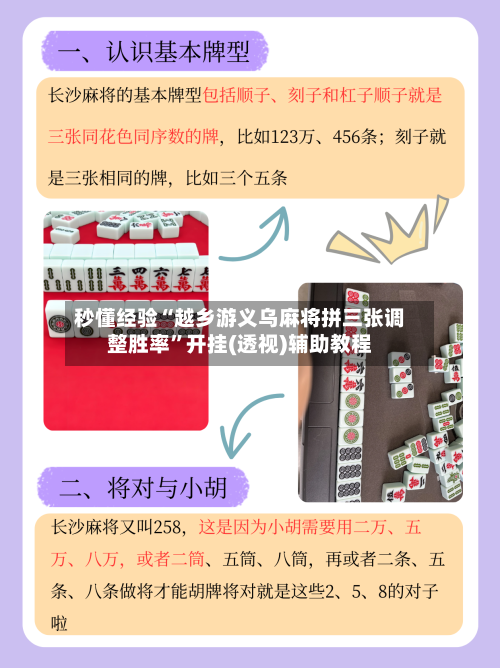 秒懂经验“越乡游义乌麻将拼三张调整胜率”开挂(透视)辅助教程-第3张图片