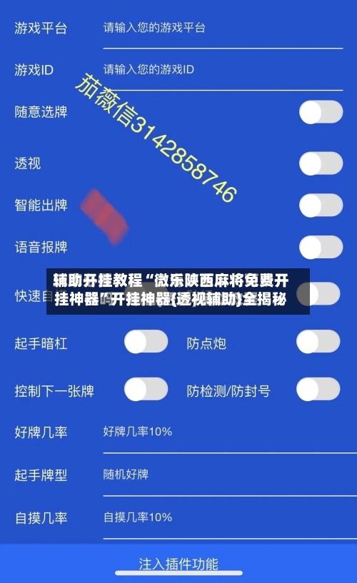 辅助开挂教程“微乐陕西麻将免费开挂神器	”开挂神器{透视辅助}全揭秘-第2张图片