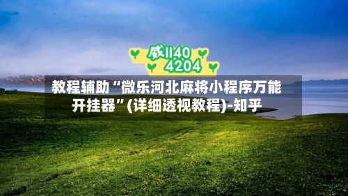 教程辅助“微乐河北麻将小程序万能开挂器”(详细透视教程)-知乎-第2张图片