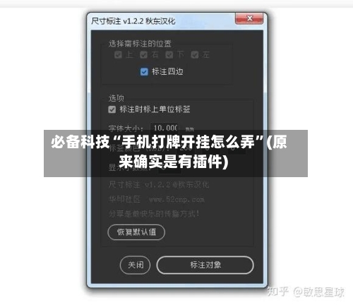 必备科技“手机打牌开挂怎么弄”(原来确实是有插件)