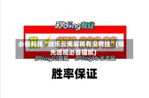 必备科技“微乐云南麻将有没有挂”(曝光透视必备猫腻)-第3张图片