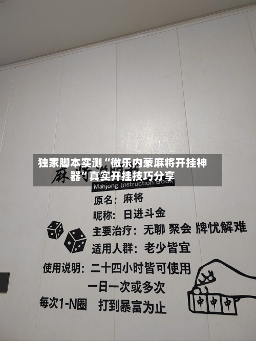 独家脚本实测“微乐内蒙麻将开挂神器	”真实开挂技巧分享-第2张图片