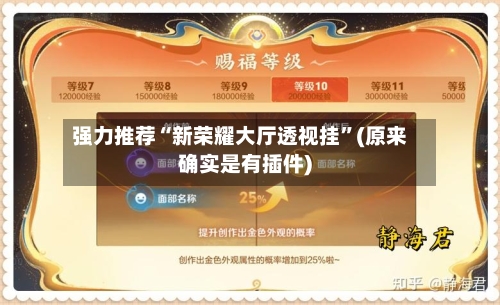 强力推荐“新荣耀大厅透视挂	”(原来确实是有插件)-第2张图片