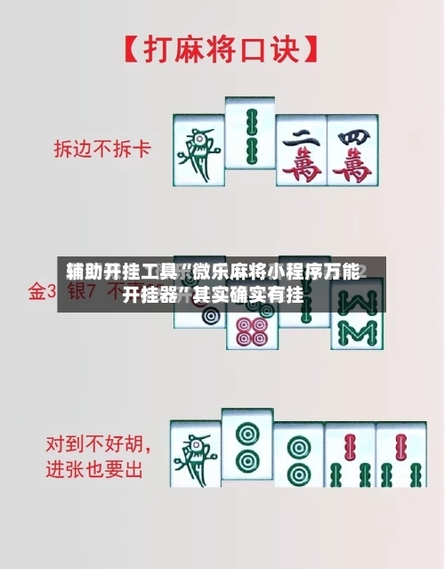辅助开挂工具“微乐麻将小程序万能开挂器	”其实确实有挂-第3张图片