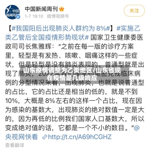 山东疫情调整为乙类地区/山东省现在疫情是几级响应-第2张图片