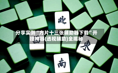 分享实测“方片十三张辅助器下载”开挂神器{透视辅助}全揭秘