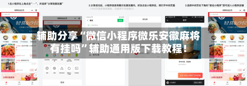 辅助分享“微信小程序微乐安徽麻将有挂吗	”辅助通用版下载教程！-第3张图片
