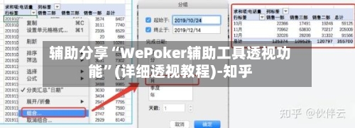 辅助分享“WePoker辅助工具透视功能”(详细透视教程)-知乎-第3张图片
