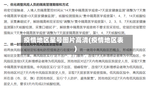 疫情地区星号图片高清(疫情地区表)