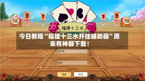 今日教程“福建十三水开挂辅助器”原来有神器下载！-第2张图片