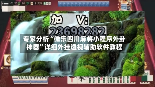 专家分析“微乐四川麻将小程序外卦神器”详细外挂透视辅助软件教程-第3张图片