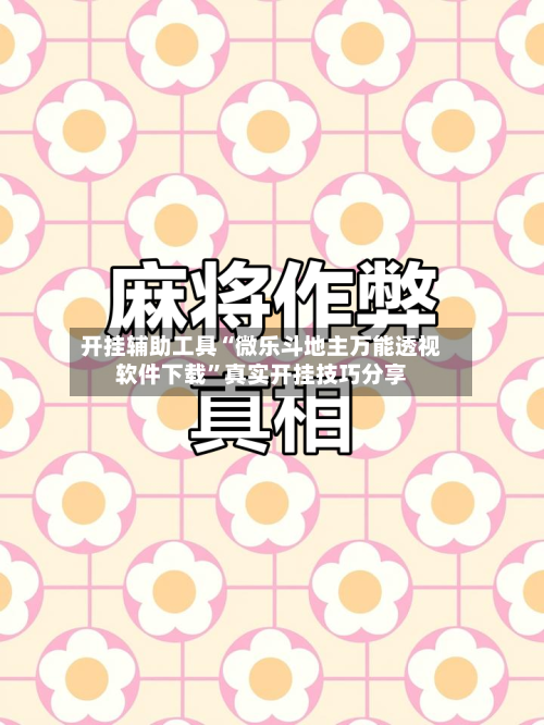 开挂辅助工具“微乐斗地主万能透视软件下载	”真实开挂技巧分享-第3张图片