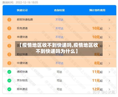 【疫情地区收不到快递吗,疫情地区收不到快递吗为什么】