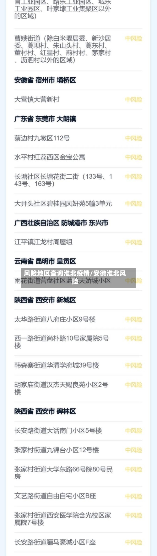 风险地区查询淮北疫情/安徽淮北风险-第2张图片