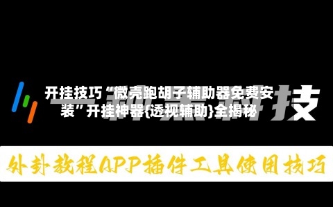 开挂技巧“微壳跑胡子辅助器免费安装”开挂神器{透视辅助}全揭秘-第2张图片