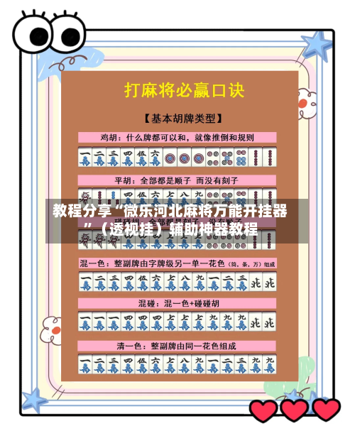 教程分享“微乐河北麻将万能开挂器	”（透视挂）辅助神器教程-第3张图片