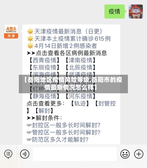 【岳阳地区疫情风险等级,岳阳市的疫情最新情况怎么样】