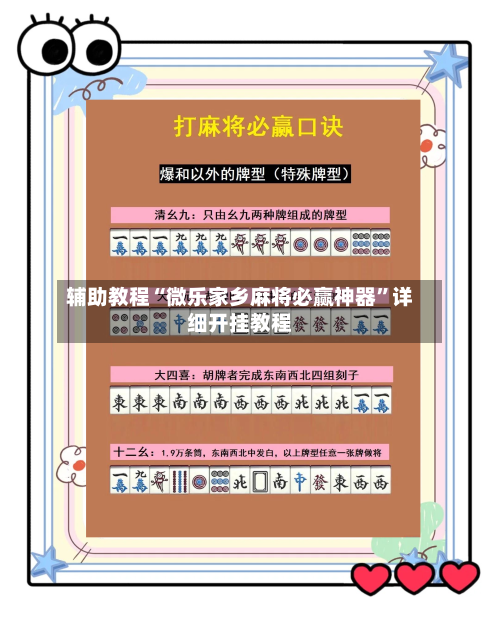 辅助教程“微乐家乡麻将必赢神器”详细开挂教程-第3张图片