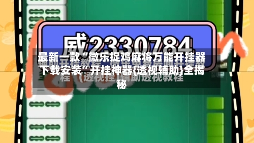 最新一款“微乐捉鸡麻将万能开挂器下载安装	”开挂神器{透视辅助}全揭秘-第3张图片