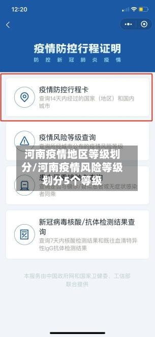 河南疫情地区等级划分/河南疫情风险等级划分5个等级