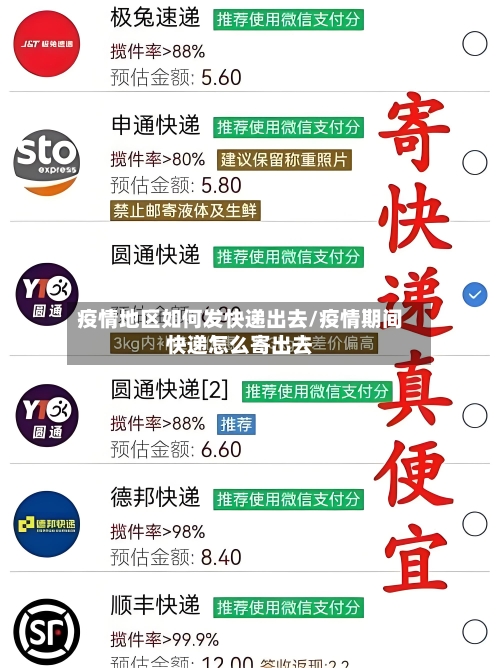 疫情地区如何发快递出去/疫情期间快递怎么寄出去