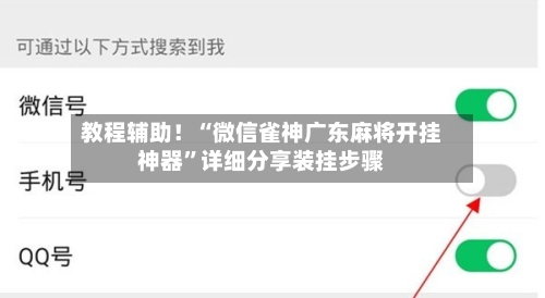 教程辅助！“微信雀神广东麻将开挂神器”详细分享装挂步骤-第2张图片