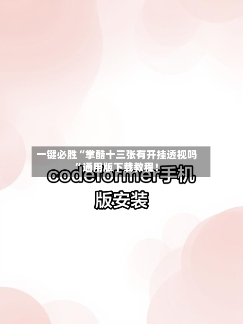 一键必胜“掌酷十三张有开挂透视吗”通用版下载教程！-第3张图片