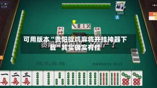 可用版本“贵阳捉鸡麻将开挂神器下载	”其实确实有挂-第2张图片