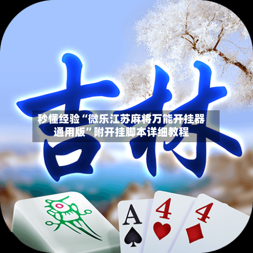 秒懂经验“微乐江苏麻将万能开挂器通用版”附开挂脚本详细教程-第2张图片