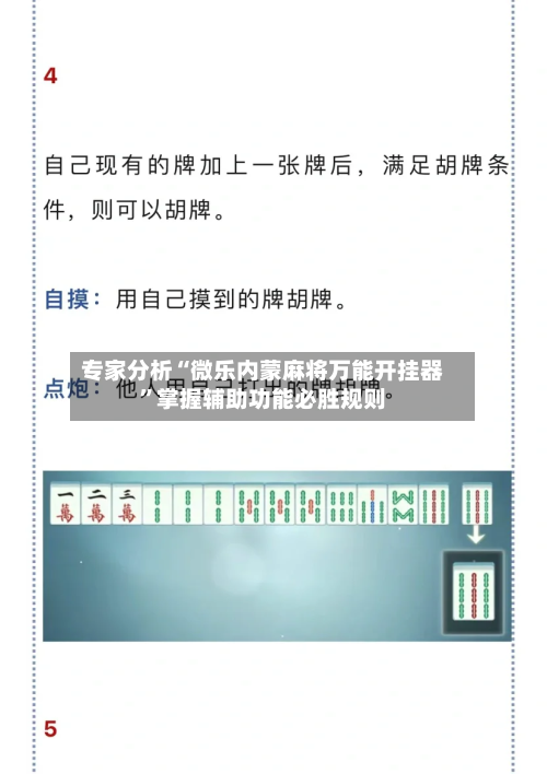 专家分析“微乐内蒙麻将万能开挂器”掌握辅助功能必胜规则