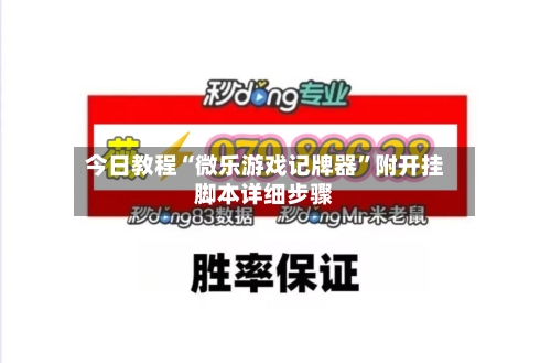 今日教程“微乐游戏记牌器”附开挂脚本详细步骤