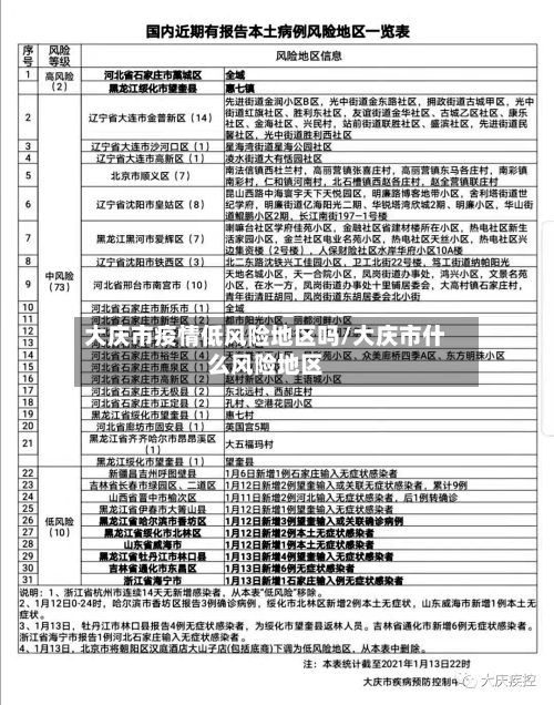 大庆市疫情低风险地区吗/大庆市什么风险地区-第2张图片
