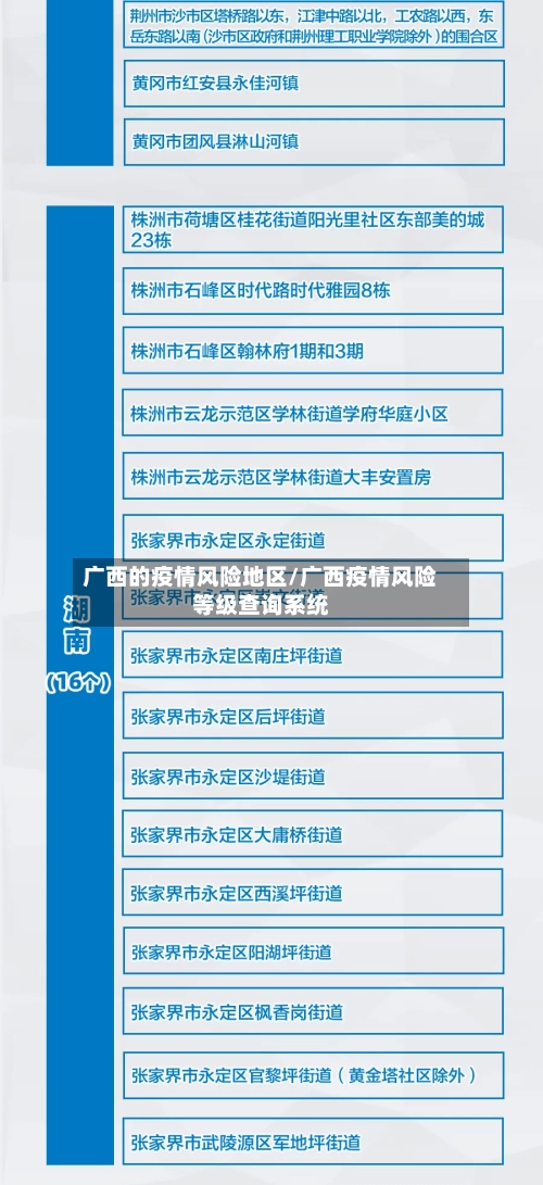 广西的疫情风险地区/广西疫情风险等级查询系统-第2张图片