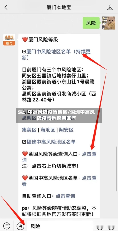 深圳中高风险疫情地区/深圳中高风险疫情地区有哪些